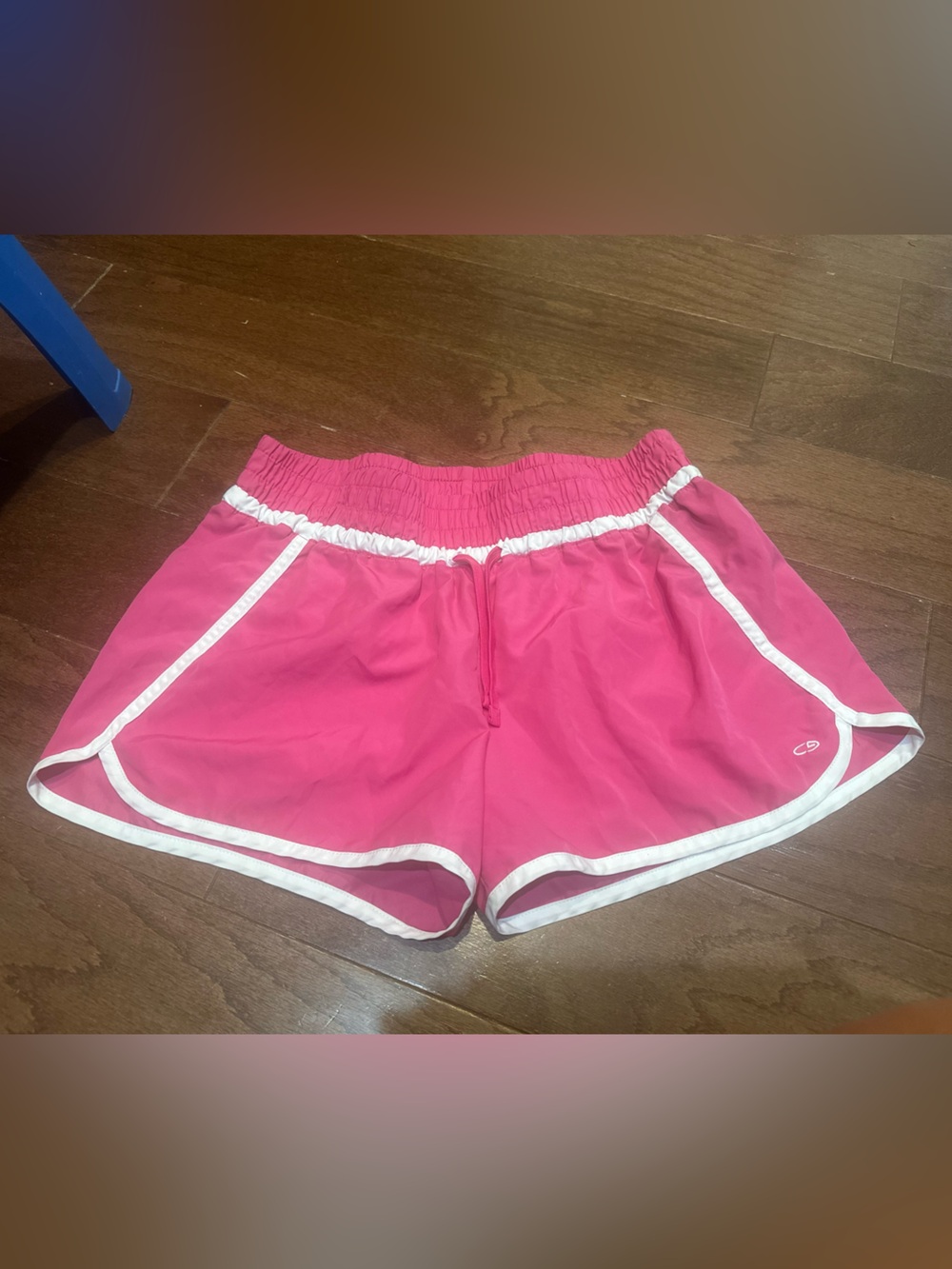Champion Pink Athletic Shorts with White Trim
